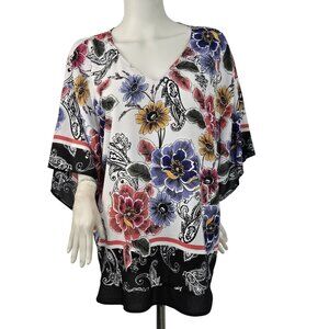Ruby Rd Women's Tunic Size 2X Floral Colorful Pattern Top Blouse (57)